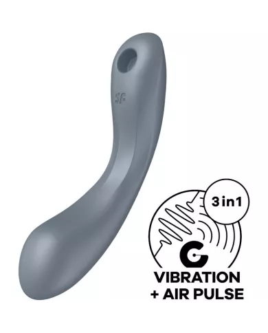 SATISFYER - CURVE TRINITY 1 AIR PULSE VIBRATION GRIS SATISFYER - CURVE TRINITY 1 AIR PULSE VIBRATION GRIS