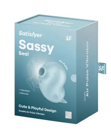 SATISFYER - SASSY SEAL STIMULATEUR ET VIBRATEUR BLEU SATISFYER - SASSY SEAL STIMULATEUR ET VIBRATEUR BLEU