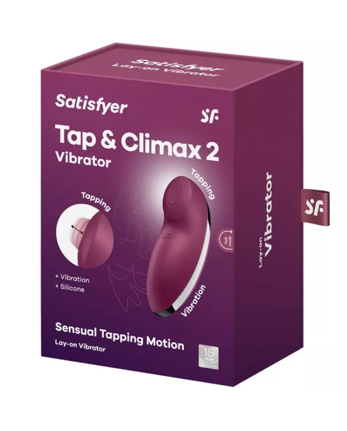 SATISFYER - TAP & CLIMAX 2 VIBRATEUR & STIMULATEUR ROUGE SATISFYER - TAP & CLIMAX 2 VIBRATEUR & STIMULATEUR ROUGE