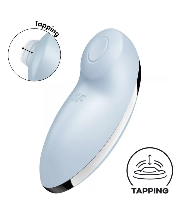 SATISFYER - TAP & CLIMAX 2 VIBRATEUR & STIMULATEUR BLEU