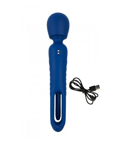 Vibro Wand réversible avec langue vibrante - Sweet Smile