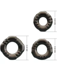 BAILE - COCK RINGS YVONNE ENSEMBLE 3 ANNEAUX PÉNIS