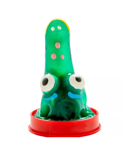 CONDOMERIE - PRÉSERVATIFS FANTAISIE PEINTS À LA MAIN MODÈLE CROCODILE 1