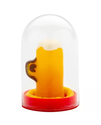 CONDOMERIE - PRÉSERVATIFS FANTAISIE PEINTS À LA MAIN VERRE DE BIÈRE