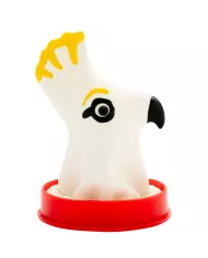 CONDOMERIE - PRÉSERVATIFS FANTAISIE PEINTS À LA MAIN PERROQUET BLANC CONDOMERIE - PRÉSERVATIFS FANTAISIE PEINTS À LA MAIN PERROQUET BLANC