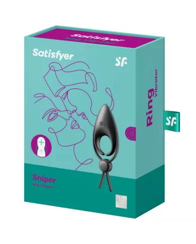 SATISFYER - VIBRATEUR  ANNEAU SNIPER NOIR