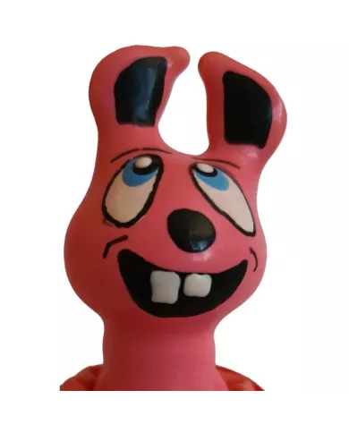 CONDOMERIE - PRÉSERVATIFS FANTAISIE PEINTS À LA MAIN LIÈVRE ROSE QUI RIT