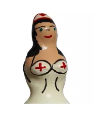 CONDOMERIE - PRÉSERVATIFS FANTAISIE PEINTS À LA MAIN INFIRMIÈRE NOIR