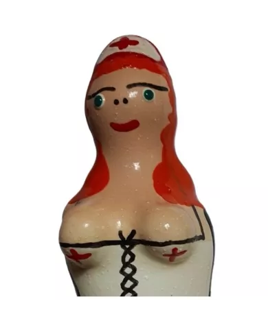 CONDOMERIE - PRÉSERVATIFS FANTAISIE PEINTS À LA MAIN INFIRMIÈRE ROUSSE CONDOMERIE - PRÉSERVATIFS FANTAISIE PEINTS À LA MAIN INFIRMIÈRE ROUSSE