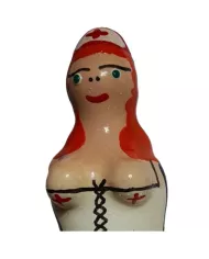 CONDOMERIE - PRÉSERVATIFS FANTAISIE PEINTS À LA MAIN INFIRMIÈRE ROUSSE