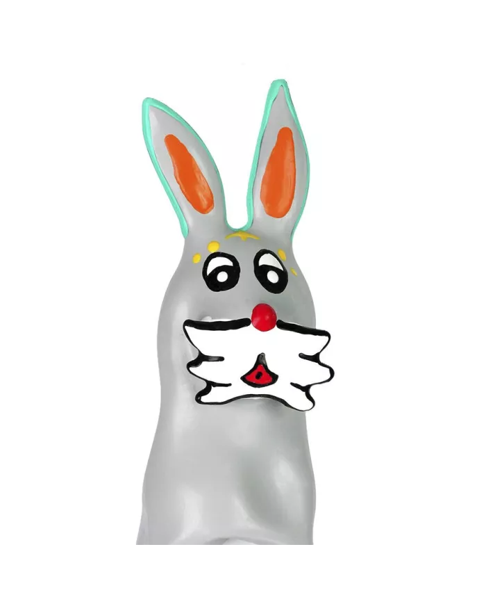 CONDOMERIE - PRÉSERVATIFS FANTAISIE PEINTS À LA MAIN EN FORME DE LAPIN XL CONDOMERIE - PRÉSERVATIFS FANTAISIE PEINTS À LA MAIN EN FORME DE LAPIN XL