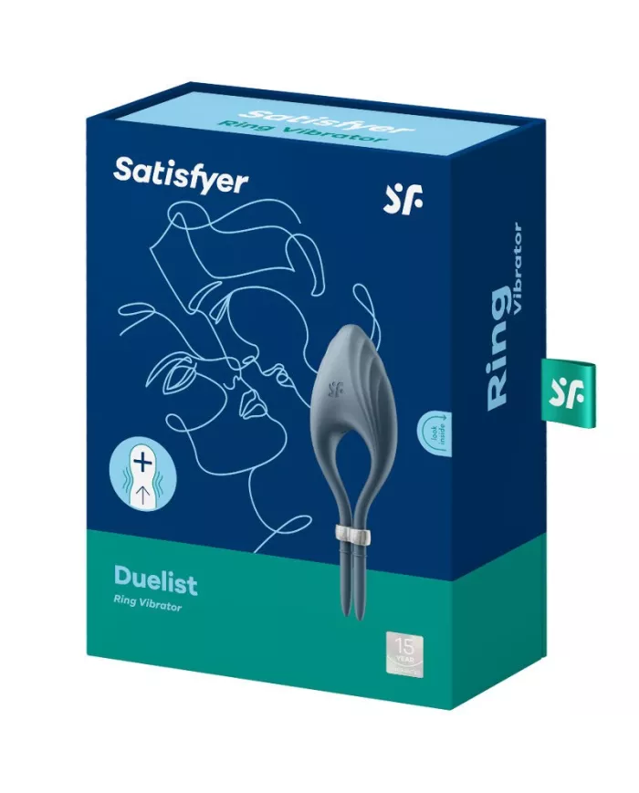 SATISFYER - VIBRATEUR ANNEAU DUELIST GRIS SATISFYER - VIBRATEUR ANNEAU DUELIST GRIS