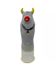 CONDOMERIE - PRÉSERVATIFS FANTAISIE PEINTS À LA MAIN TAUREAU GRIS MODÈLE XL CONDOMERIE - PRÉSERVATIFS FANTAISIE PEINTS À LA MAIN TAUREAU GRIS MODÈLE XL