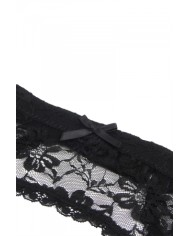 Porte-jarretelles et string Noir - Litolu Lingerie