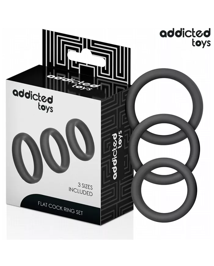 ADDICTED TOYS - LOT D'ANNEAUX PLATS EN SILICONE