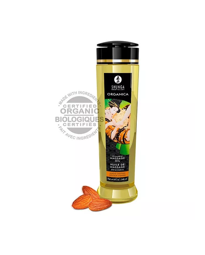 SHUNGA - HUILE DE MASSAGE AUX AMANDES BIO 240 ML