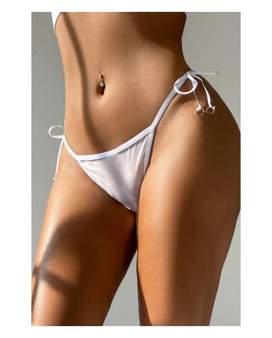 String brodé dans le dos Blanc - Litolu Lingerie