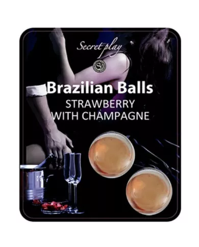 SECRETPLAY - ENSEMBLE DE BOULES BRÉSILIENNES  FRAISE ET CHAMPAGNE SECRETPLAY - ENSEMBLE DE BOULES BRÉSILIENNES  FRAISE ET CHAMPAGNE