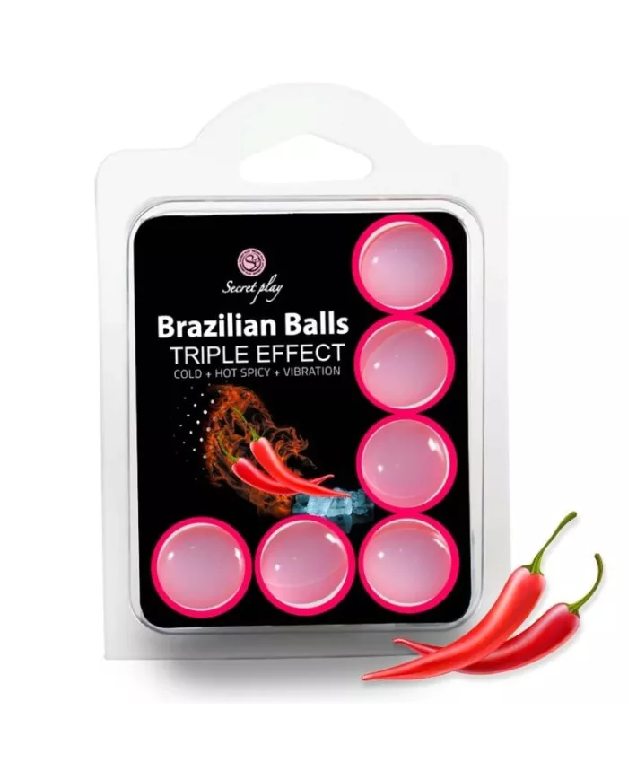 SECRETPLAY - SET 6 BALLES BRÉSILIENNES TRIPLE EFFET