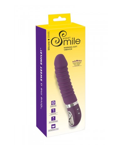 Vibro chauffant rechargeable 23,5 x 4,1 cm - Sweet Smile