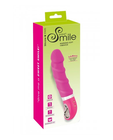 Vibro chauffant rechargeable 22,8 x 4 cm - Sweet Smile