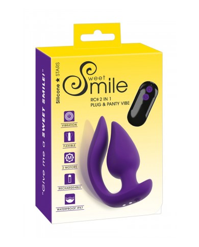 Plug et stimulateur externe vibrant 2 en 1 - Sweet Smile