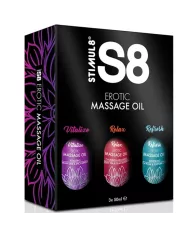 STIMUL8 - S8 HUILE DE MASSAGE COFFRET 3 X 50 ML