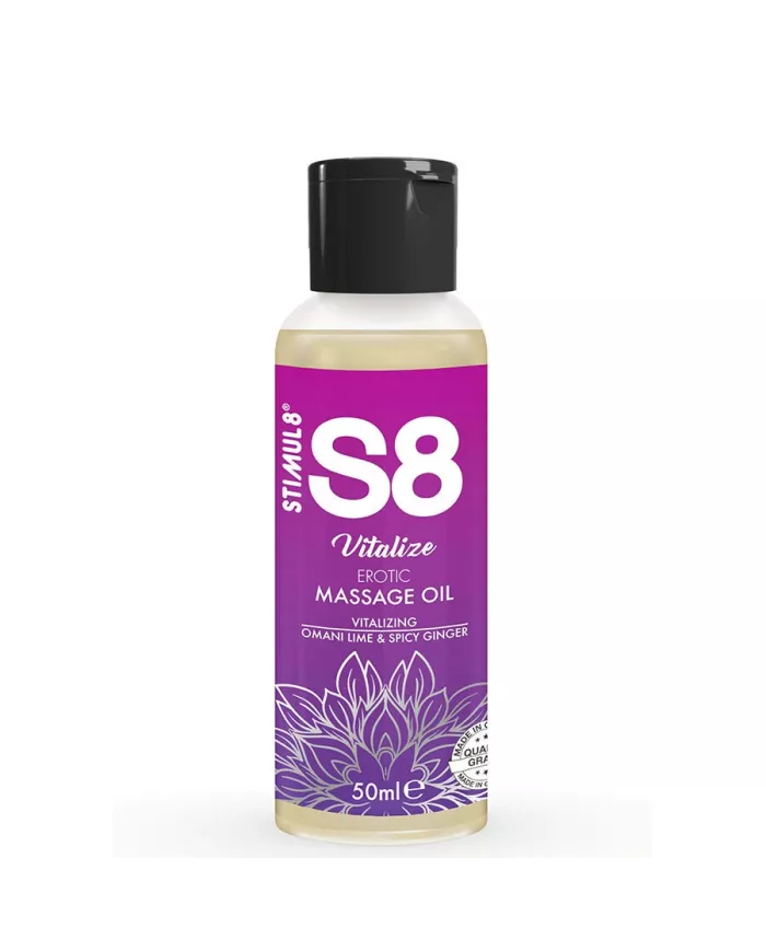 STIMUL8 - S8 VITALIZE HUILE DE MASSAGE ÉROTIQUE CITRON VERT 50 ML
