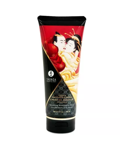 SHUNGA - CRÈME DE MASSAGE FRAISE ET CAVA 200 ML