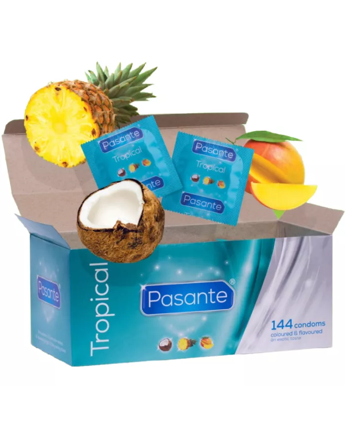 PASANTE - LES PRÉSERVATIFS SAVEURS TROPICALES 144 UNITÉS PASANTE - LES PRÉSERVATIFS SAVEURS TROPICALES 144 UNITÉS