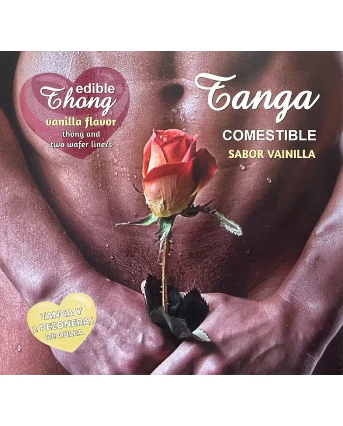 HOTFLOWERS - STRING HOMME + 2 NIPPLE AZYME VANILLE /es/pt/en/fr/it/