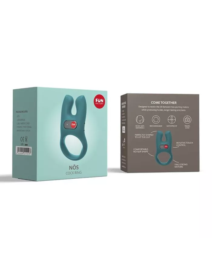 FUN FACTORY - ANNEAU PÉNIEN VIBRANT NOS BLEU MER PROFONDE