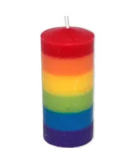 PRIDE - GRANDE BOUGIE AVEC DRAPEAU LGBT PRIDE - GRANDE BOUGIE AVEC DRAPEAU LGBT