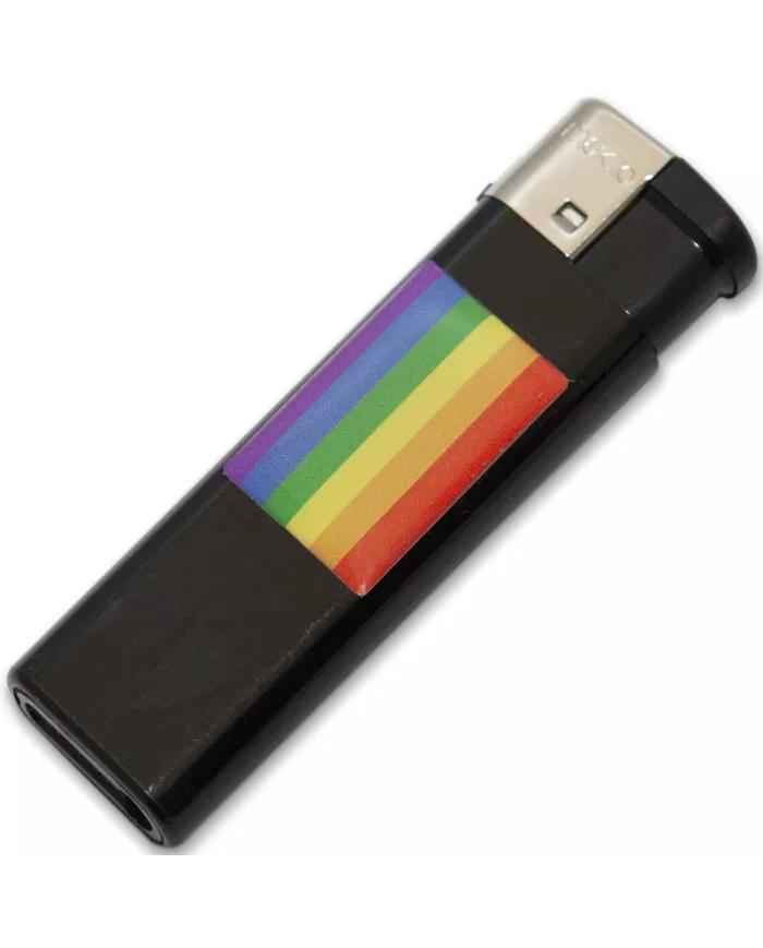 PRIDE - BRIQUET NOIR AVEC DRAPEAU LGBT PRIDE - BRIQUET NOIR AVEC DRAPEAU LGBT