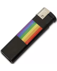 PRIDE - BRIQUET NOIR AVEC DRAPEAU LGBT PRIDE - BRIQUET NOIR AVEC DRAPEAU LGBT
