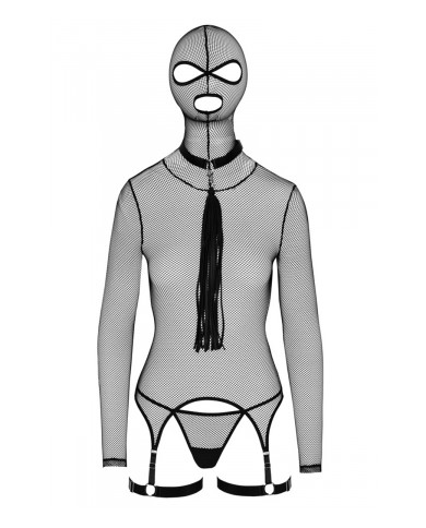 Ensemble lingerie résille et accessoires BDSM - Bad Kitty