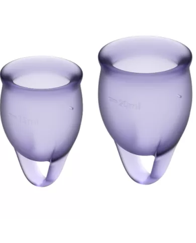 SATISFYER - COUPE MENSTRUELLE FEEL CONFIDENT VIOLET 15 + 20 ML SATISFYER - COUPE MENSTRUELLE FEEL CONFIDENT VIOLET 15 + 20 ML