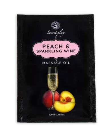 SECRETPLAY - PÊCHE & VIN MOUSSEUX HUILE DE MASSAGE SACHET 10 ML