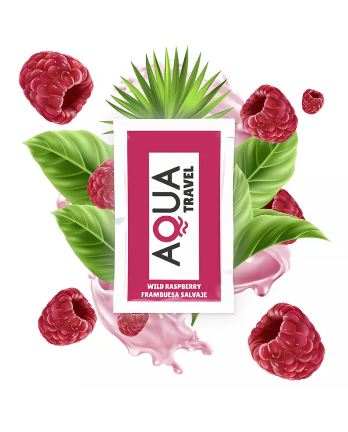 AQUA TRAVEL - LUBRIFIANT À BASE D'EAU SAVEUR FRAMBOISE SAUVAGE 6 ML AQUA TRAVEL - LUBRIFIANT À BASE D'EAU SAVEUR FRAMBOISE SAUVAGE 6 ML