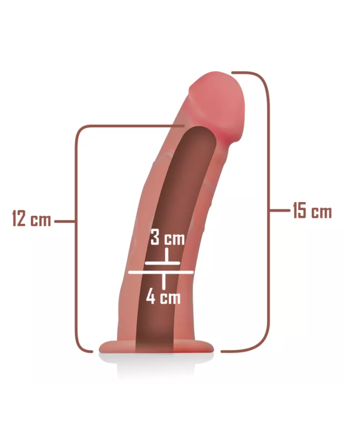 INTENSE - HARNAIS CREUX AVEC GODE 16 X 3 CM