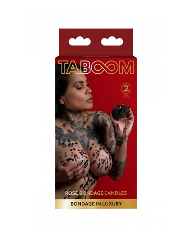 Set 2 bougies rose Bondage - Taboom