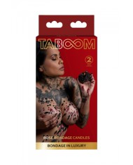Set 2 bougies rose Bondage - Taboom