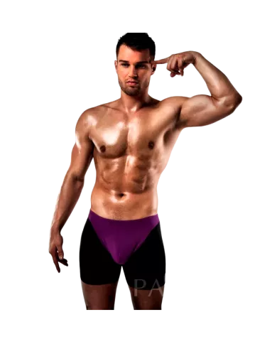 PASSION - BOXER 009 LINGERIE EROTIQUE LILAS/NOIR S/M PASSION - BOXER 009 LINGERIE EROTIQUE LILAS/NOIR S/M