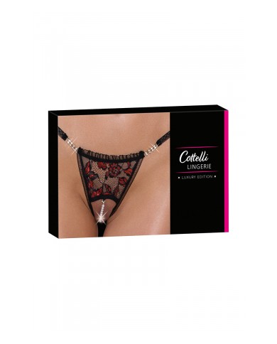 String dentelle ouvert bicolore - Cottelli LINGERIE