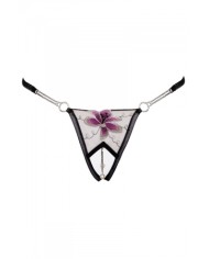 String ouvert Fleur brodée - Cottelli LINGERIE