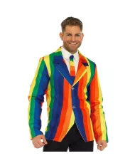 LEG AVENUE - BLAZER + CRAVATE ARC-EN-CIEL S