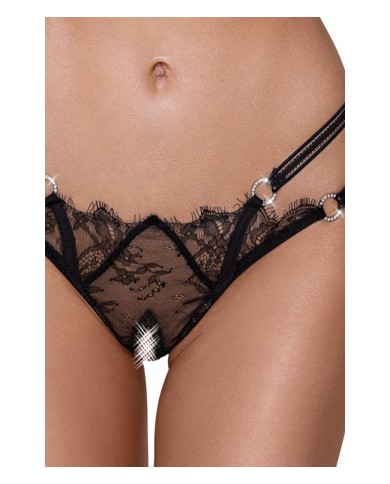 String ouvert Rio noir en dentelle - Cottelli LINGERIE
