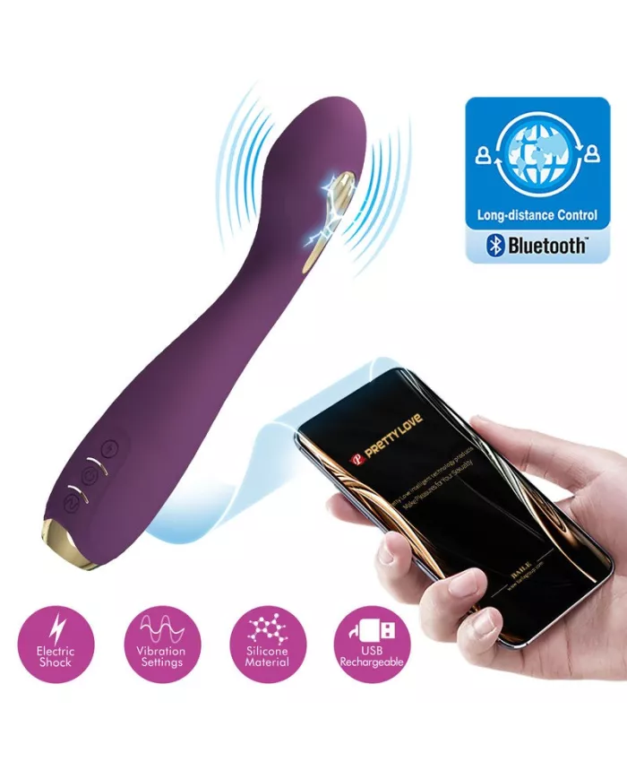 PRETTY LOVE - HECTOR ELECTROSHOCK VIBRATEUR PAR APP CONTROL VIOLET