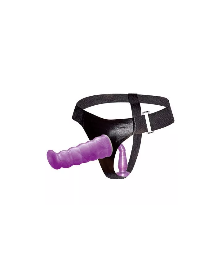 BAILE - HARNAIS ANAL ET VAGINAL FEMME LILAS GPOINT 17 CM
