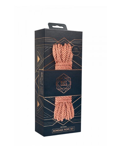 Coffret 3 cordes de bondage Premium - Rosy Gold